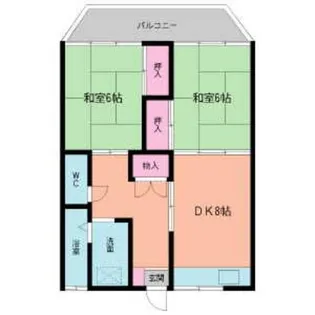 福岡県福岡市中央区西中洲【マンション】の間取り
