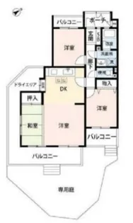 ライオンズマンション左京山第二【1階】の間取り