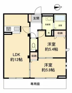 ハイム ユカリナグリーン 長瀬【1階】の間取り