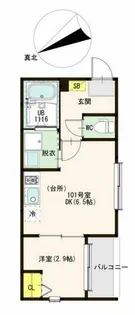 The Haven Osaka【3階】の間取り