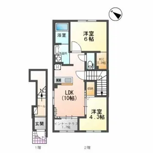 ピースタウン原町【2階】の間取り