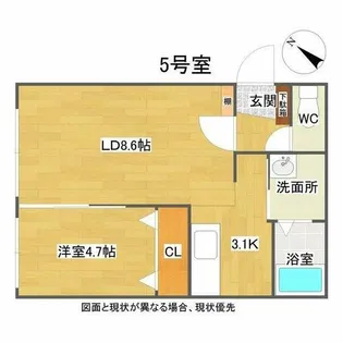 BASE teyne(ベース手稲)【4階】の間取り