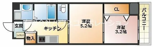 ヌー武庫川駅前【9階】の間取り