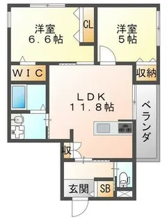 フィリアシュカ笠屋【1階】の間取り