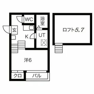 ハーモニーテラス外山【1階】の間取り