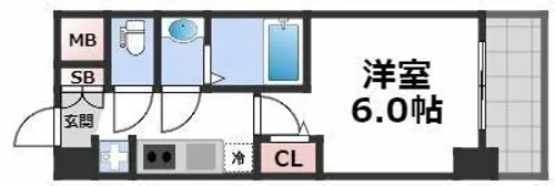大阪難波Noah【10階】の間取り