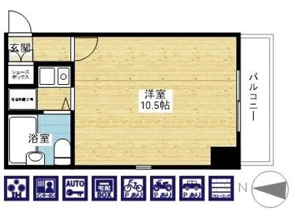 十三本町ユニハウス【3階】の間取り