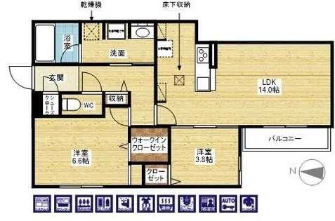 スペチアーレ小松【3階】の間取り