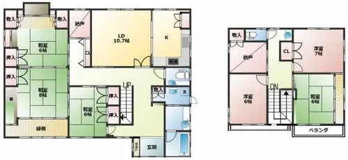 大阪府富田林市梅の里3丁目【一戸建】の間取り