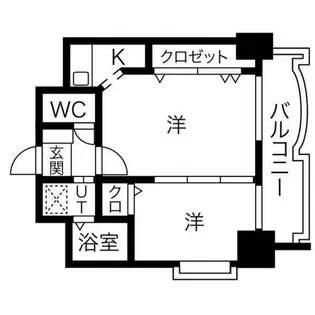 アクセス天神【707号室】の間取り