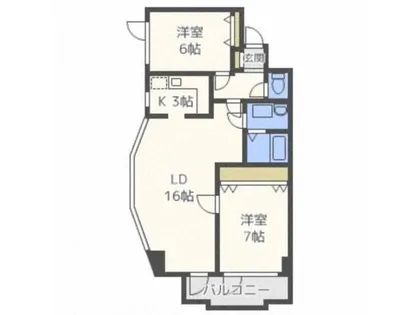 ノール旭ヶ丘【8階】の間取り