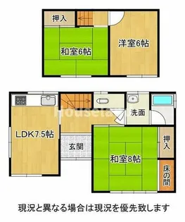 和歌山県和歌山市市小路【一戸建】の間取り