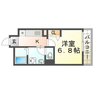 パークハウス大井戸【103号室】の間取り