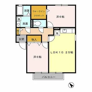 ドリームステージ【A201号室】の間取り