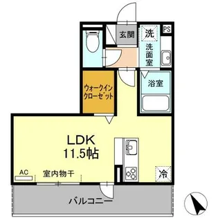 グラシューズ【2階】の間取り