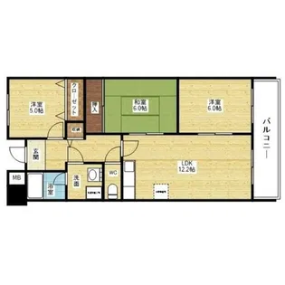 センターヴィレッジ【7階】の間取り