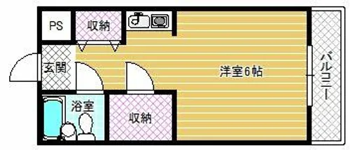 1Rの間取り画像