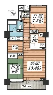 セザール旭ヶ丘【803号室】の間取り