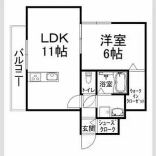 カーサ・フェリーチェ長岡京【1階】の間取り
