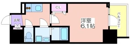 エスリードレジデンス大阪本町【11階】の間取り