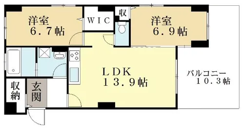 エバー・グリーン宇治【5階】の間取り