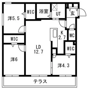 RITZ GRANDE 八軒【2階】の間取り