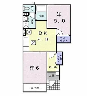 ドゥーメゾンN【1階】の間取り
