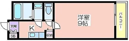 1Kの間取り画像