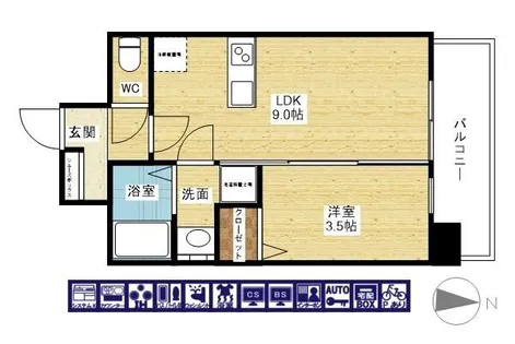 エル・セレーノ新大阪北【4階】の間取り