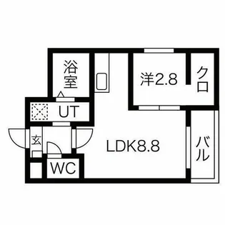1LDKの間取り画像