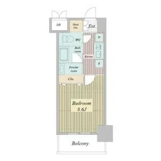 レジディア高岳【15階】の間取り