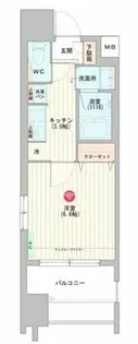 ミッドコート東三国【4階】の間取り