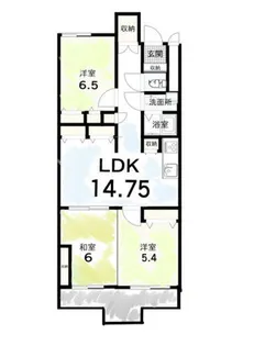 ライオンズマンション鳴海【3階】の間取り