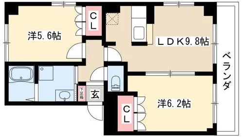 ハッピーライフ【301号室】の間取り