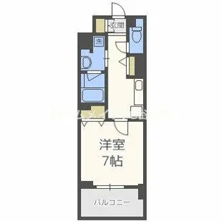 ハビテ靱センターコート【8階】の間取り