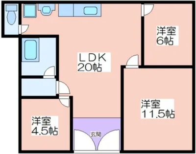 トーカイプラザ壱号館【1階】の間取り