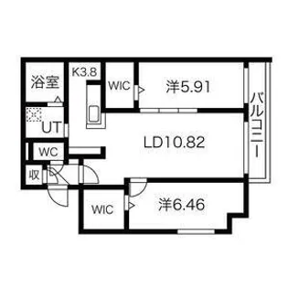S-RESIDENCE西町【5階】の間取り