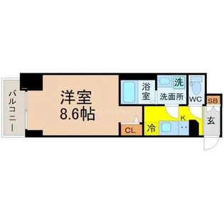 1Kの間取り画像