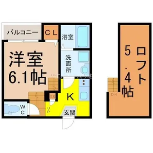 ハーモニーテラス名駅南【2階】の間取り