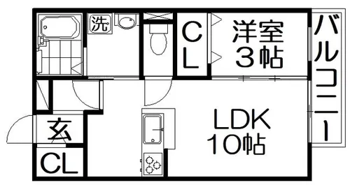 フローラル星田【2階】の間取り