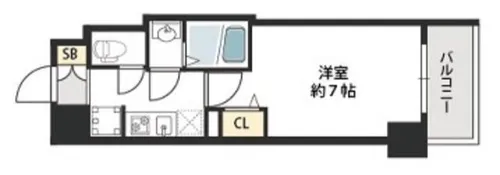 グランパシフィック今里駅前【6階】の間取り