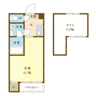 ジョイハーモニー南川町【103号室】の間取り