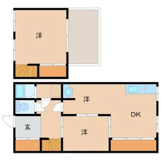 兵庫県尼崎市東大物町2丁目【一戸建】の間取り