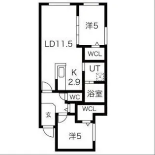 アティーナ平岸Ⅱ【3階】の間取り