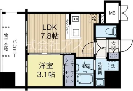 福岡県福岡市東区千早5丁目【マンション】の間取り