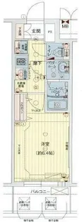 プレサンスOSAKA DOMECITYビーツ【5階】の間取り
