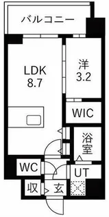 エスリードレジデンス梅田クラスシティ【6階】の間取り