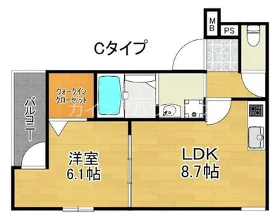 フジパレス遠里小野イースト【2階】の間取り