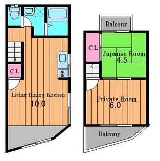 大阪府堺市東区北野田【一戸建】の間取り