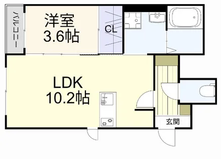 Lila城野【205号室】の間取り